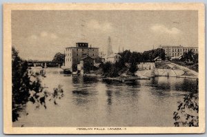 Postcard Fenelon Falls Ontario c1937 View of Locks Stone Mill Victoria County