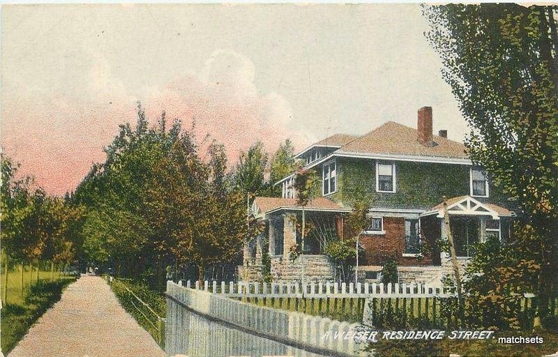 C-1910 Weiser Idaho Residence Street Sprouse postcard 2296