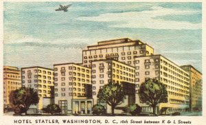 Vintage Postcard Hotel Statler Near Government Business Buildings Washington DC