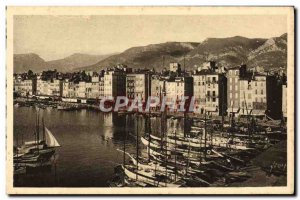 Old Postcard Cote D & # 39Azur Toulon Vue Generale Du Port Boat