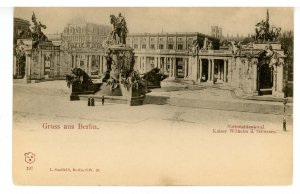 Gruss Aus Berlin, Germany. Kaiser Wilhelm de Grosssen Monument Statue