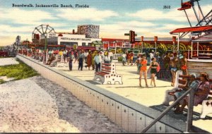 Florida Jacksonville Beach Scene Along The Boardwalk