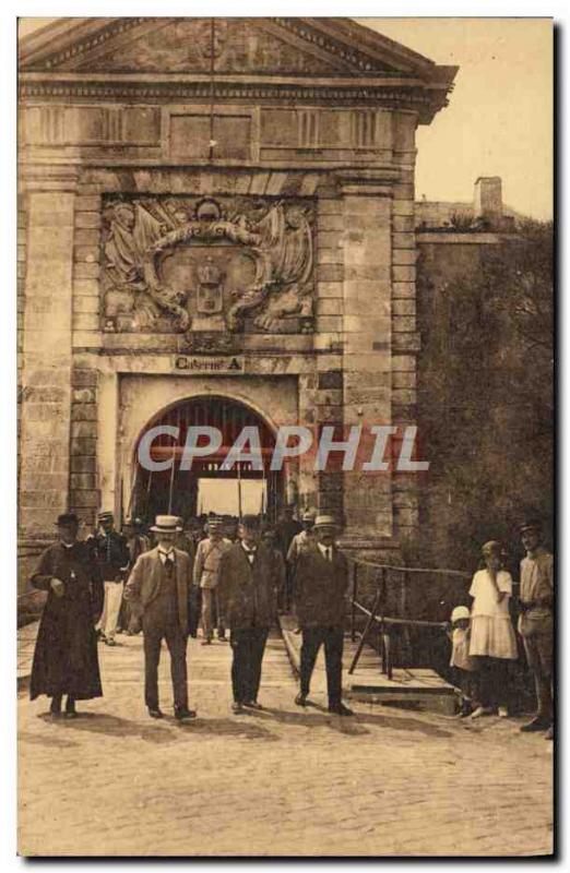 Postcard Old Steam Bagnard Ile de Re Saint Martin de Re Gate Depart prison d ...