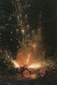 Lewes Cliffe Bonfire Society Guy Fawkes March Fete Fireworks in Sussex Postcard