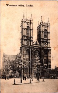 England London Westminster Abbey Vintage Postcard C002