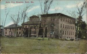 Bath ME City Hospital c1910 Postcard