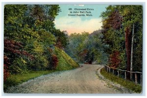 1910 Glenwood Drive John Ball Park Street Road Grand Rapids Michigan MI Postcard