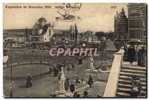 Belgie Belgium Postcard Old Brussels Exposition 1910 Dutch Gardens