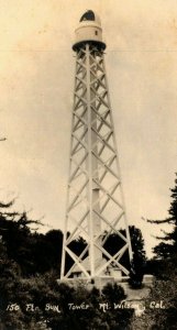 Vintage 1920's RPPC Postcard Sun Tower San Gabriel Mountains Mt. Wilson CA