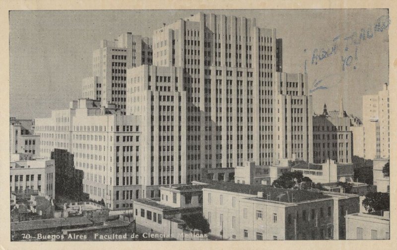 Buenos Aires Faculted de Ciencias Medicas Old Postcard