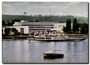 Modern Postcard Bonn Bundeshaus Boat