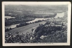 View Down the Delaware from the Cliffs Milford PA 1948 Eagle Post Card View Co 