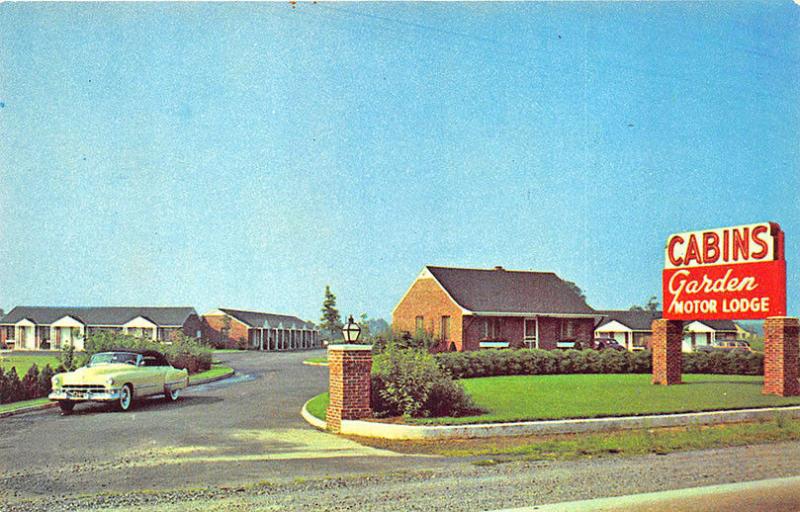 Parsippany - Troy Hills NJ Garden Motor Lodge Old Car Postcard