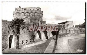 Old Postcard Dinan Le Chateau and Promenade