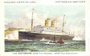 TSS Rotterdam Holland - America Line, Steamer, Steam Boat, Ship Unused 