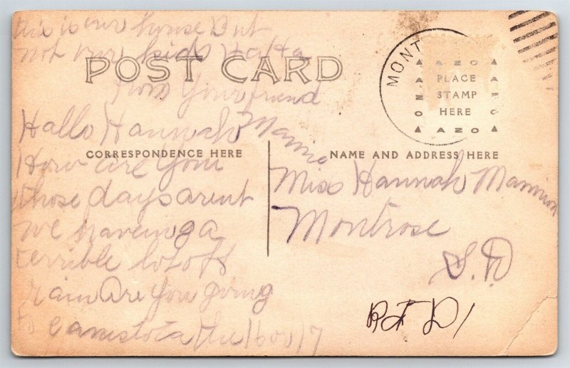 RPPC Heavy Rains Flooded Waters Disaster C1910 Montrose SD Postcard U26