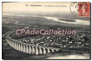 Postcard Old ST SATUR view Gnrale taking Sancerre