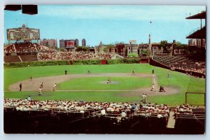 1958 Chicago Illinois Postcard Wrigley Field Home Cubs Baseball Stadium Building