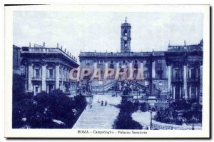Postcard Old Roma Campidoglio Palazzo Senatorio