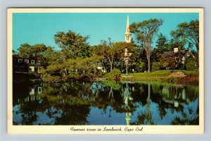 Cape Cod MA-Massachusetts, Scenery of Sandwich, Chrome Postcard