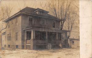 Sheffield Illinois~Big Two Story House~1909 Real Photo Postcard~RPPC