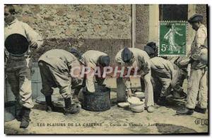 Old Postcard The pleasures of Corvee barracks and dishes Divers Army