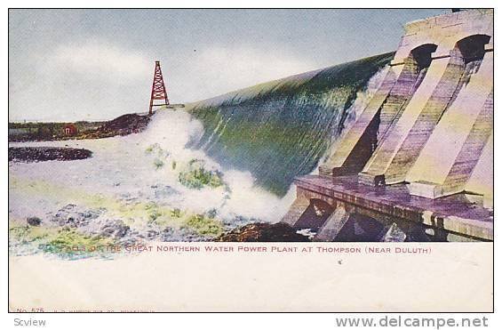 Falls of the Great Northern Water Power Plant at Thompson, near Duluth,Minnes...