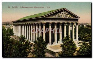 Old Postcard Paris L Eglise De La Madeleine