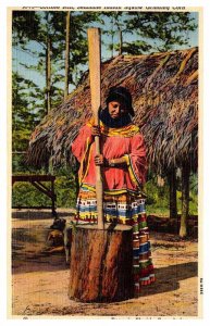 Postcard NATIVE INDIAN SCENE State of Florida FL AR9195