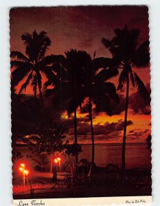 Postcard Luau Torches, Hawaii
