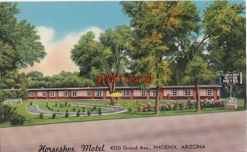 c1950's HORSESHOE MOTEL Phoenix AZ The Amberson's, Your Comfort is our Goal