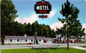 1950s Lamplighter Motel U.S. Route 41 Tifton GA Postcard