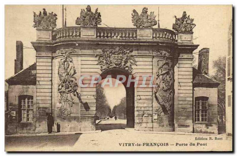 Old Postcard Vitry Le Francois Porte Du Pont