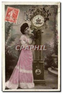 Old Postcard Fantaisie Clock