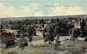 Residence Section, Whittier, CA Los Angeles County 1913 Benham Vintage Postcard