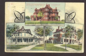 OKLAHOMA CITY OKLAHOMA RESIDENCE MULTI VIEW VINTAGE POSTCARD 1911