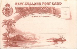 New Zealand Lake Manawapouri Images on Both Sides c1900 Postcard