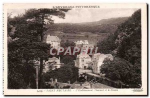 Old Postcard Auvergne Saint Nectaire Thermal baths and casino