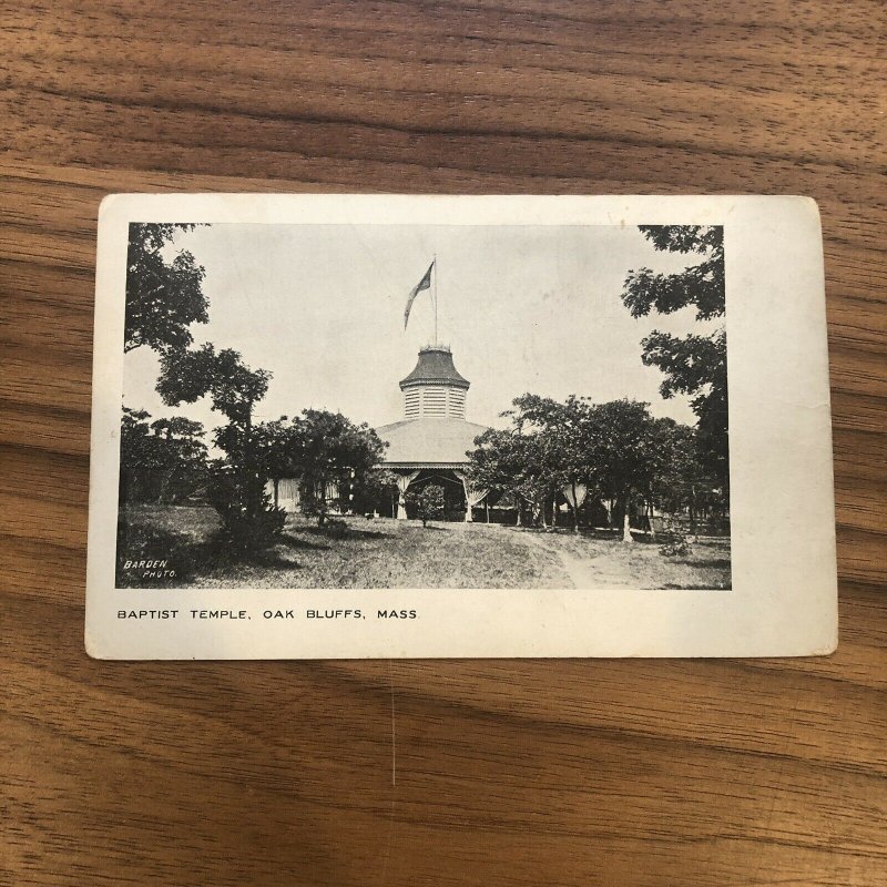 Oak Bluffs,MA  - BAPTIST TEMPLE - RPPC BARDEN PHOTO POSTCARD Massachusetts