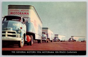 General Motors 100 Truck Caravan 1956 Advertising Postcard U22
