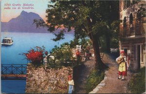 Switzerland Grotto Helvetia sulla via di Gandria Vintage Postcard C217