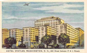 Hotel Statler 16th Street Washington DC linen postcard