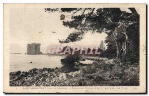 Postcard Old Saint Honorat Island Lerins Old Monastery through the Pines