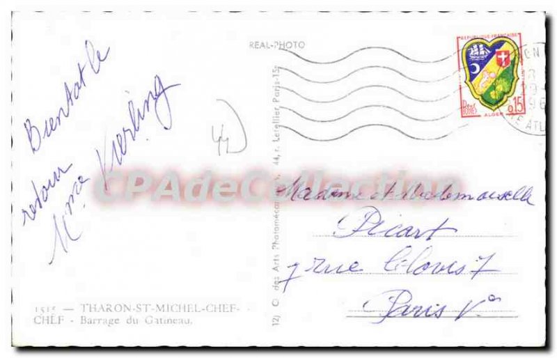 Postcard Old Tharon St Michel Chef Chef dam Gatineau