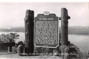 History of the St Croix River - Stillwater, Minnesota MN Postcard
