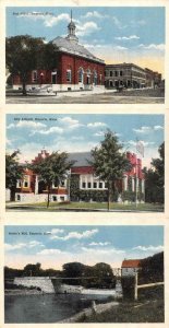 EMPORIA, Kansas KS   POST OFFICE & LIBRARY & SODEN'S MILL  *3* c1920's Postcard