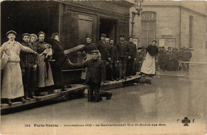 CPA PARIS 6e VENISE Inondations 1910 Rue Saint-André-des-Arts F.Fleury (560883)