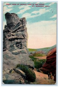 1912 Rock Cronus Park of Red Rocks Mt Morris Colorado CO Lena Vintage Postcard