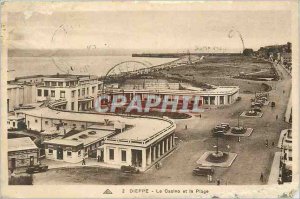 Old Postcard Dieppe Casino and the Beach