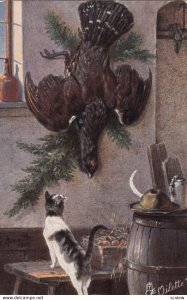 Cat & Bird, 1900-10s ; TUCK 9350